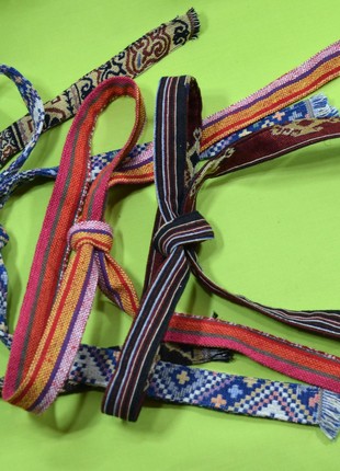 Handmade textile belt in an ethnic style.5 photo
