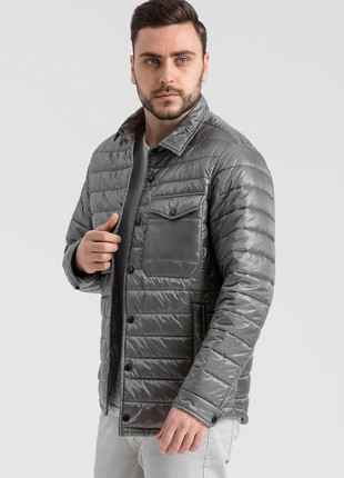 Men's demi-season jacket Teylor G-012 in light gray