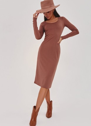 MOCHA KNITTED DRESS GEPUR2 photo