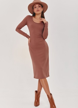 MOCHA KNITTED DRESS GEPUR1 photo