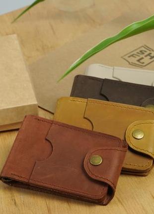 Handmade Leather Money Clip Wallet2 photo