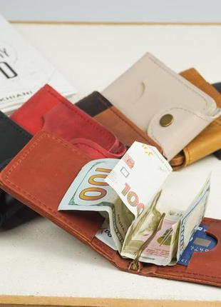 Handmade Leather Money Clip Wallet3 photo