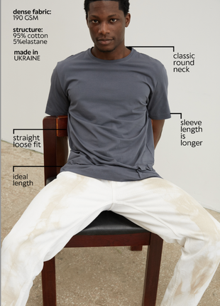 GRAY-OLIVE BASIC MAN T-SHIRT| COTTON 190 GSM9 photo
