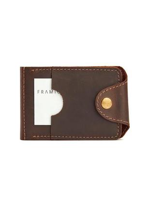 Leather money clip wallet