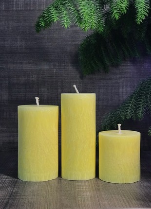 Set of 3 Palm Wax Candles | Handmade2 photo