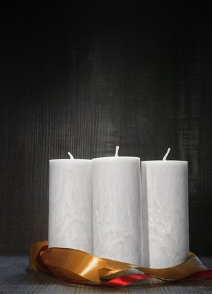 Set of 3 Palm Wax Candles | Handmade4 photo