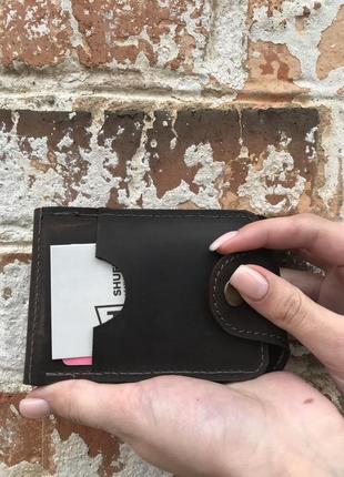 Leather money clip wallet