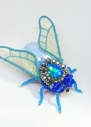 Handmade set of two brooches "the flys"3 photo