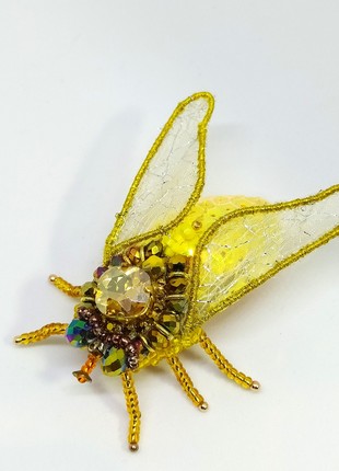 Handmade set of two brooches "the flys"4 photo