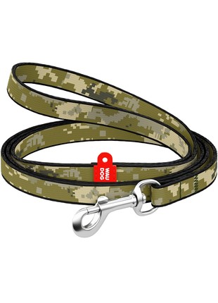 WAUDOG Nylon cat and small dog leash "Military" design, XS, W 10 mm, L 122 cm