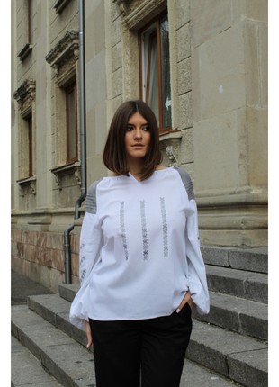 White women's embroidered blouse "Podillia"