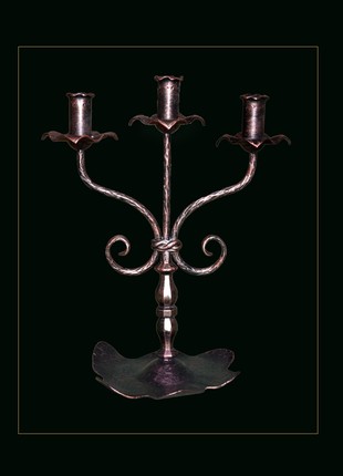 Forged handmade candlestick