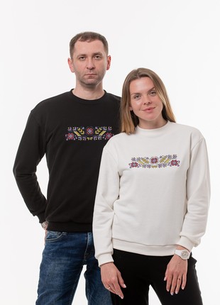Men's sweatshirt with embroidery "Polyova" black6 photo