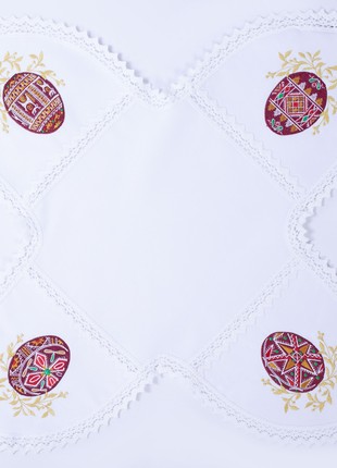 Embroidered Easter napkin 82-23/09 white5 photo