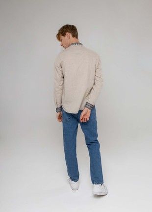 Men's embroidered shirt "Teren" gray4 photo