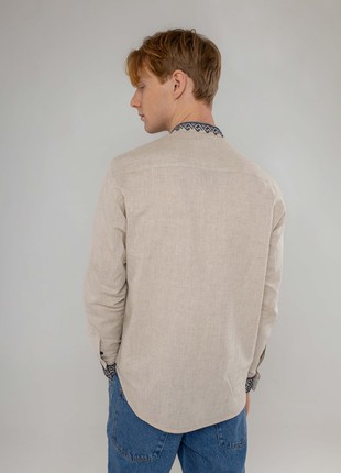 Men's embroidered shirt "Teren" gray5 photo