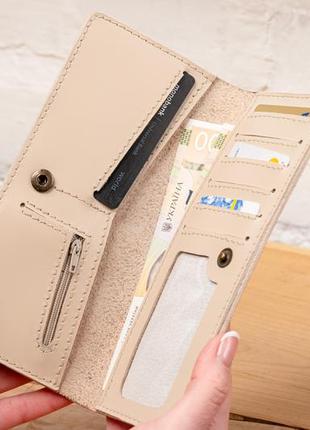 Long leather wallet, slim leather wallet for women, leather long purse2 photo