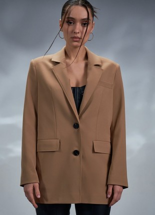 JACKET BEIGE WITH DRAPERY GEPUR2 photo
