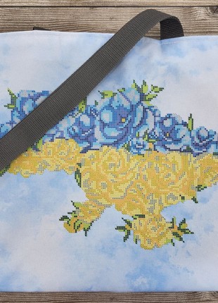 Shopping Bag Flowering Ukraine Kit Bead Embroidery sv104