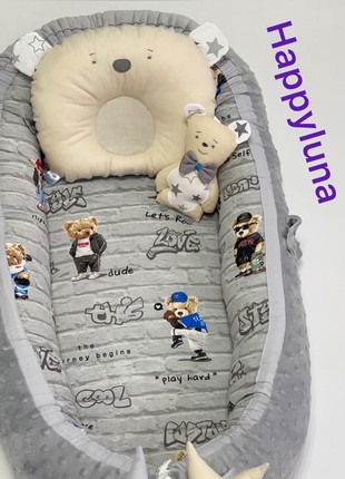 TM Happyluna Babynest for a newborn Premium "Teddy"2 photo