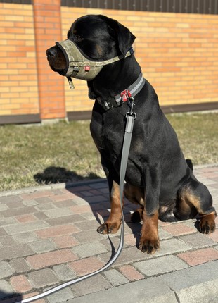WAUDOG Nylon dog muzzle "Military" design, plastic fastex, size №3, girth 25-34 cm7 photo