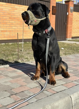WAUDOG Nylon dog muzzle "Military" design, plastic fastex, size №4, girth 35-43 cm6 photo