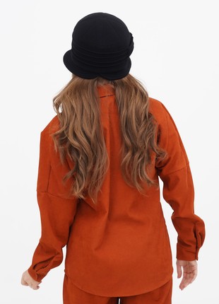 Women's hat cloche made of cashmere black7 photo