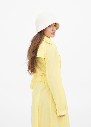 Women's hat cloche made of cashmere beige3 photo