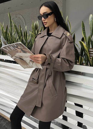 The trench coat Next is shortened in mocha color5 photo