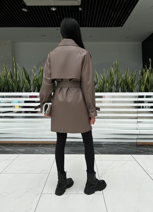 The trench coat Next is shortened in mocha color8 photo