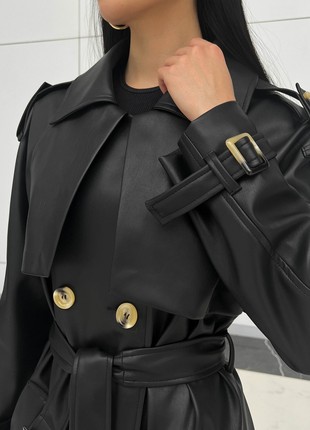 The Next trench coat is elongated in black5 photo