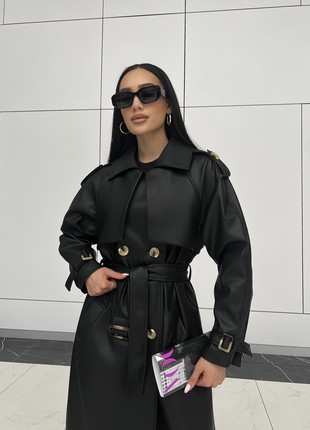 The Next trench coat is elongated in black7 photo