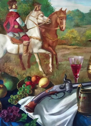 Oil painting Hunting Anatoly Borisovich Tarabanov nTar209