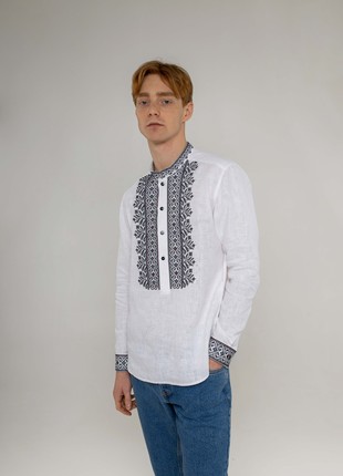 Men's embroidered shirt "Teren" white