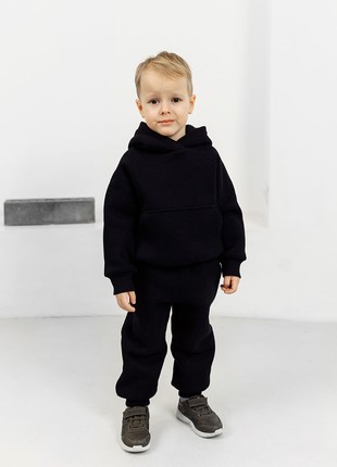 Children's insulated suit for boys in black color