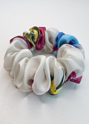 Silk scrunchie "Summer wreath"