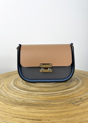Leather Handbag for Woman, Crossbody Bag, Leather Purse, Shoulder Bag,  Lamponi Saddle One XS2 photo