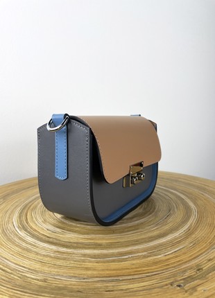 Leather Handbag for Woman, Crossbody Bag, Leather Purse, Shoulder Bag,  Lamponi Saddle One XS1 photo