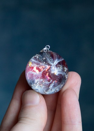 Resin universe pendant, Space necklace7 photo