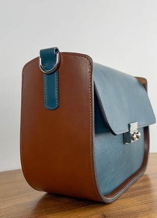 Leather Handbag for Woman, Crossbody Bag, Leather Purse, Shoulder Bag, Lamponi Saddle One M2 photo