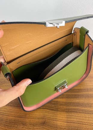 Leather Handbag for Woman, Crossbody Bag, Leather Purse, Shoulder Bag, Lamponi Saddle One S4 photo