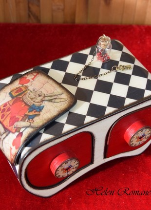 Alice in Wonderland mini chest of drawers for jewelry