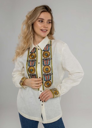 Women's embroidered blouse "Kosytci" linen
