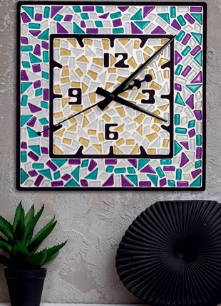Creativity kit glass mosaic set Mosaaro Square clock 290x290 mm MA40022 photo