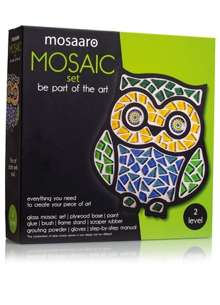 Creativity kit glass mosaic set Mosaaro Owl 180*195 mm MA2004