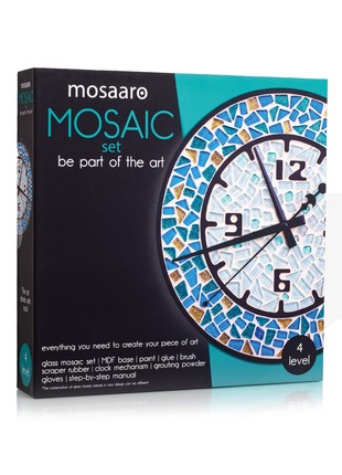 Creativity kit glass mosaic set Mosaaro Round clock  300mm MA40011 photo