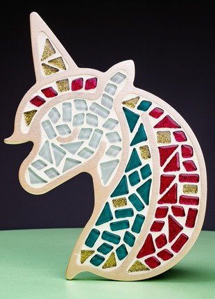 Creativity kit glass mosaic set Mosaaro Unicorn 168x264 mm MA20023 photo