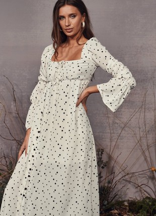 POLKA DOT DRESS WITH PUFFED SLEEVES GEPUR3 photo