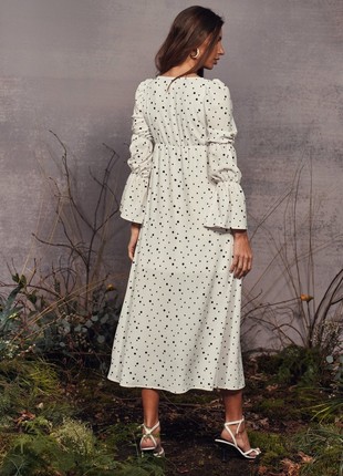 POLKA DOT DRESS WITH PUFFED SLEEVES GEPUR5 photo