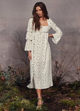 POLKA DOT DRESS WITH PUFFED SLEEVES GEPUR2 photo